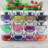 Kit Gel Colorido Para Unhas Em Gel 12 Cores